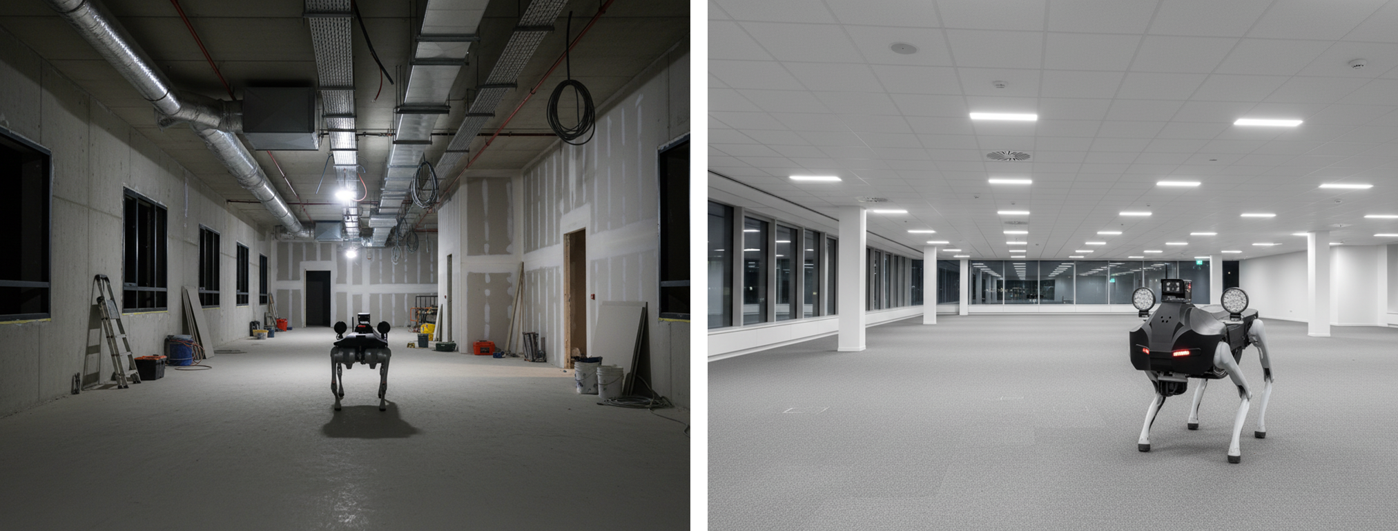 Robot de surveillance EKTO-1 sur chantier BTP