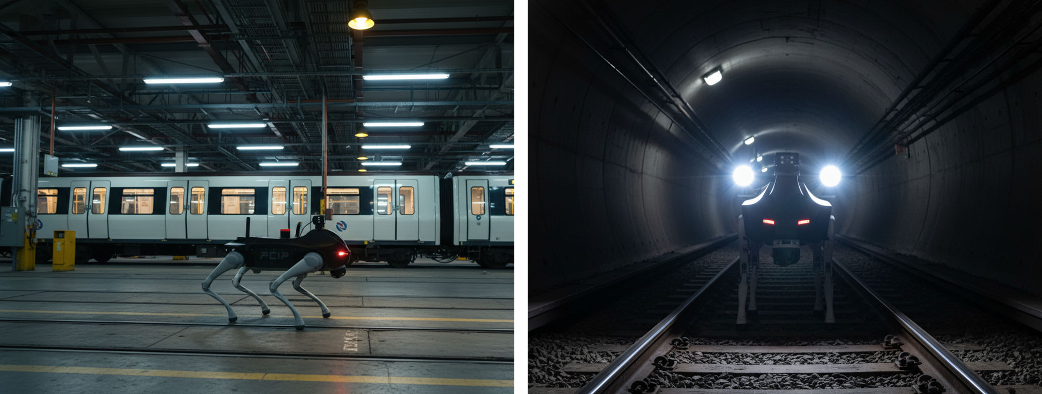 Robot de surveillance EKTO-1 sur site ferroviaire